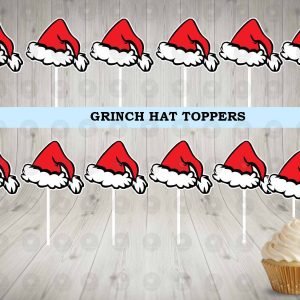 Grinch Hat Cupcake Toppers
