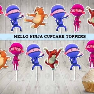 Hello Ninja Cupcake Toppers
