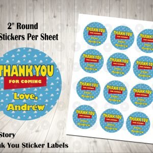 Toy Story 2" Round Thank You Stickers