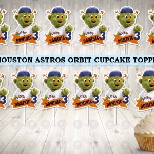 Houston Astros Orbit Personalized with Name Cupcake Toppers
