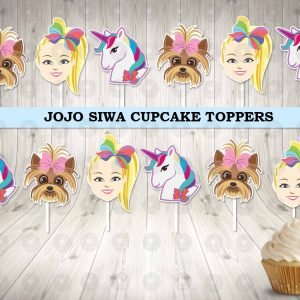 Jojo Siwa Unicorn Cupcake Toppers