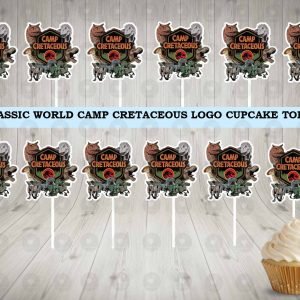 Jurassic World Camp Cretaceous Logo Cupcake Toppers