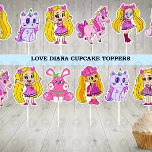 Love Diana Cupcake Toppers
