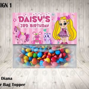 Love Diana Favor Bag Toppers