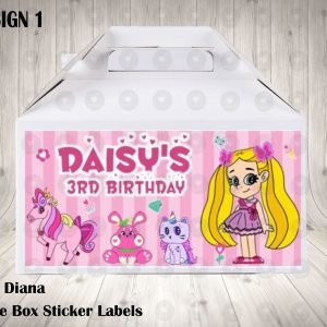 Love Diana Labels for Gable Boxes