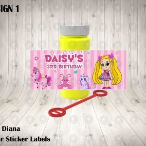 Love Diana Bubble Labels