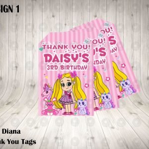 Love Diana Thank You Tags