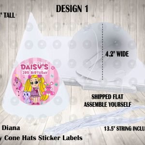 Love Diana Personalized Cone Hats