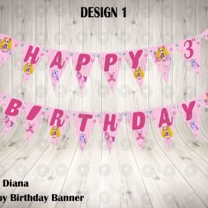 Love Diana Birthday Party Banner