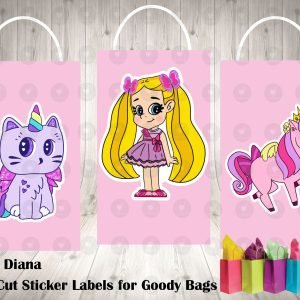 Love Diana Die Cut Goody Bag Labels