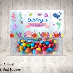 Ocean Animals Favor Bag Toppers