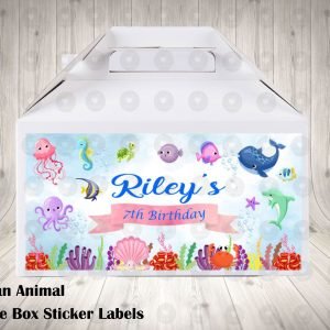 Ocean Animals Labels for Gable Boxes