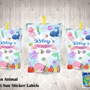 Ocean Animals Capri Sun Labels