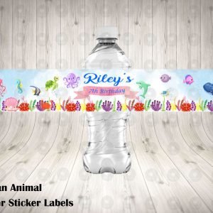 Ocean Animals Water Labels