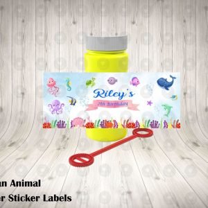 Ocean Animals Bubble Labels