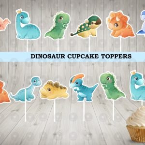 Dinosaur Play Cupcake Toppers