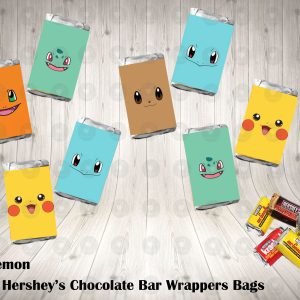 Pokemon Mini Hershey Bars Sticker Wrapper