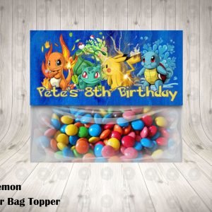 Pokemon Favor Bag Toppers