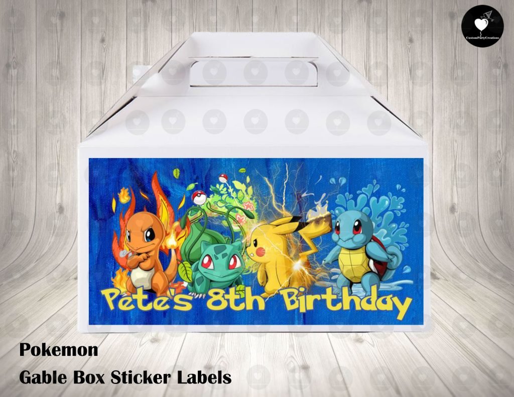 Pokemon Labels for Gable Boxes - Custom Party Creations