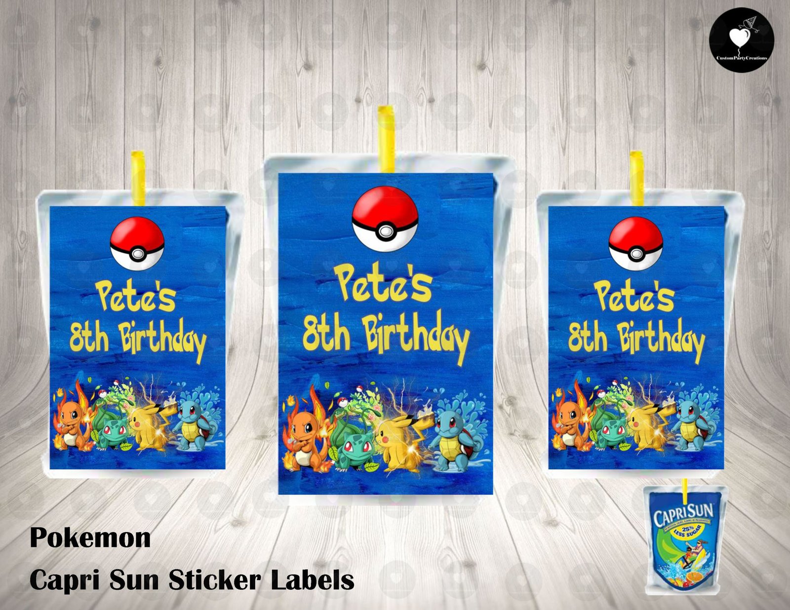Pokemon Capri Sun Labels 1 Pokemon Capri Sun Labels