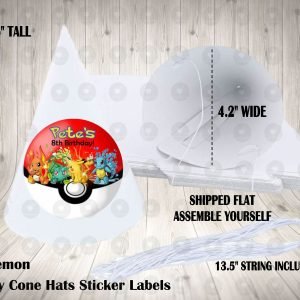 Pokemon Personalized Cone Hats
