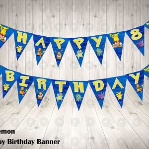 Pokemon Birthday Party Banner