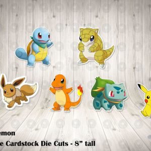 Pokemon Large Colorful Die Cuts