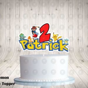 Pokemon Colorful Cake Topper