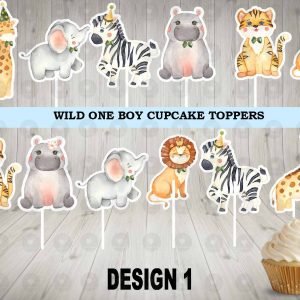 Wild One Cupcake Toppers