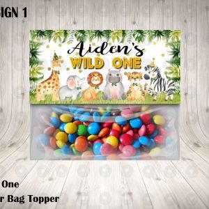 Wild One Favor Bag Toppers
