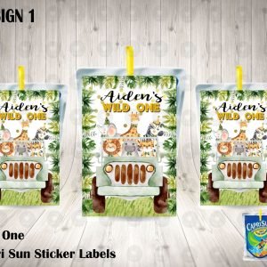 Wild One Capri Sun Labels
