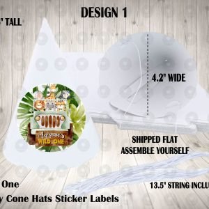 Wild One Personalized Cone Hats