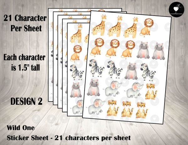 Wild One Sticker Labels - Custom Party Creations