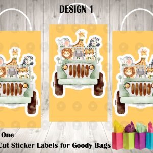 Wild One Die Cut Goody Bag Labels