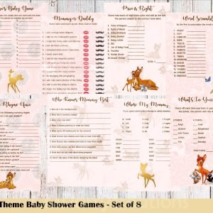 Bambi Baby Shower Games Instant Download Digital File Only