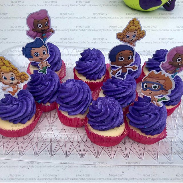 Bubble Guppies Cupcake Toppers 3 Bubble Guppies Cupcake Toppers