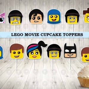 Lego Epic Movie Heads Cupcake Toppers