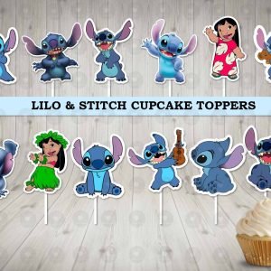Lilo and Stitch Colorful Cupcake Toppers