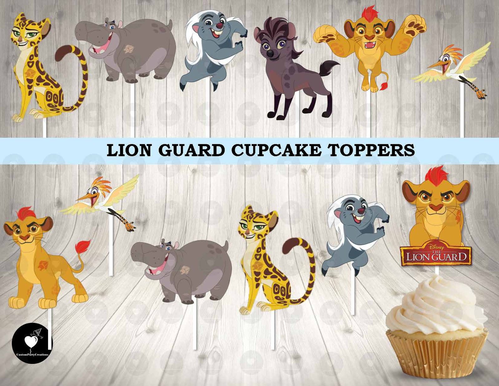 Lion Guard Amazing Cupcake Toppers 1 Lion Guard Amazing Cupcake Toppers