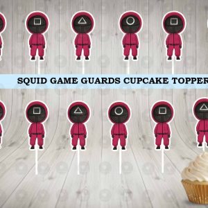 Squid Game Guards Cupcake Toppers