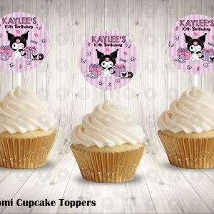 Kuromi Hello Kitty Fun Round Cupcake Toppers
