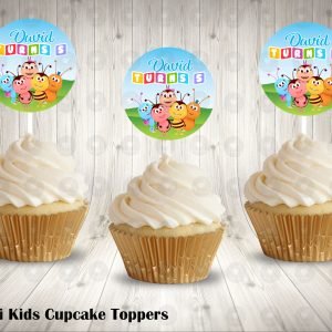 Bichi Kids Round Cupcake Toppers