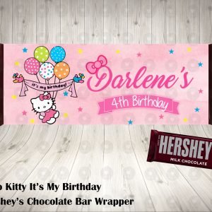 Hello Kitty Classic Pink Colorful Hershey's Wrapper