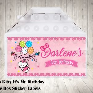 Hello Kitty Classic Pink Colorful Labels for Gable Boxes