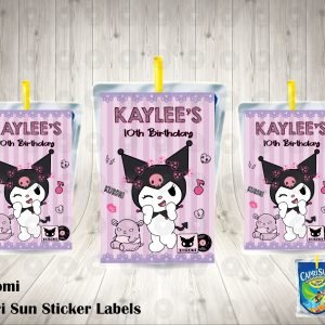 Kuromi Hello Kitty Fun Capri Sun Labels