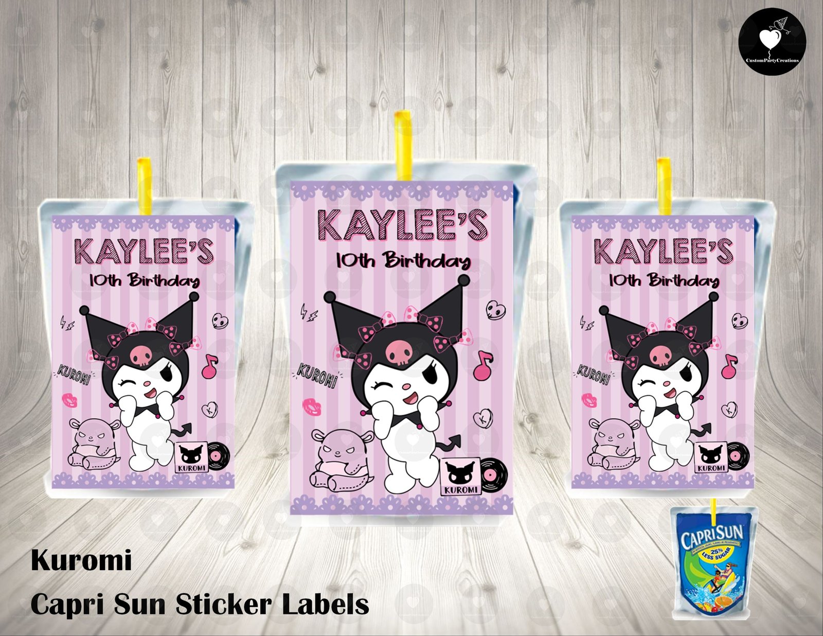 Kuromi Hello Kitty Fun Capri Sun Labels 1 Kuromi Hello Kitty Fun Capri Sun Labels
