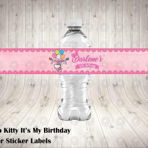 Hello Kitty Classic Pink Colorful Water Labels