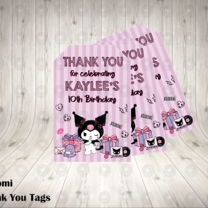 Kuromi Hello Kitty Fun Thank You Tags