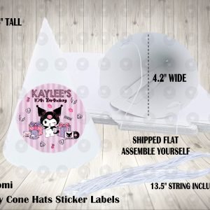 Kuromi Hello Kitty Fun Personalized Cone Hats