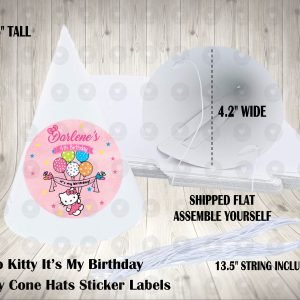 Hello Kitty Classic Pink Colorful Personalized Cone Hats